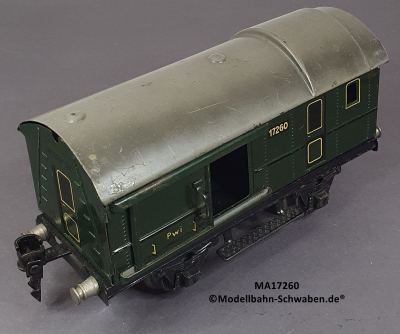 Märklin 17260 Spur 0, Blech Gepäckwagen, grün, 165 mm