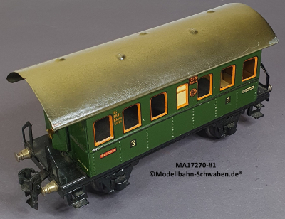 Märklin 17270 Spur 0, Blech Personenwagen 3. Kl., Donnerbüchse, grün