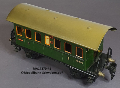 Märklin 17270 Spur 0, Blech Personenwagen 3. Kl., Donnerbüchse, grün