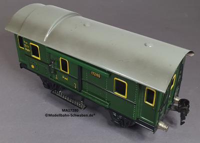 Märklin 17280 Spur 0, Blech Gepäckwagen, grün, ab ca.1932, 185 mm