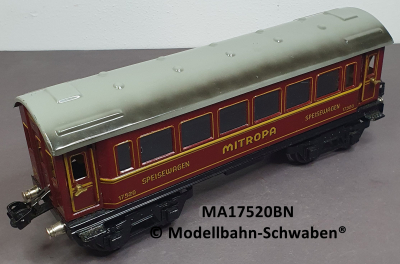 Märklin 17520 Spur 0, Blech, Speisewagen MITROPA, 4-achsig, braun, OVP