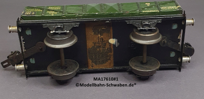 Märklin 17610 Spur 0, Blech Offener Güterwagen, grün, Länge 165 mm