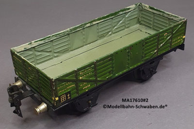 Märklin 17610 Spur 0, Blech Offener Güterwagen, grün, Länge 165 mm