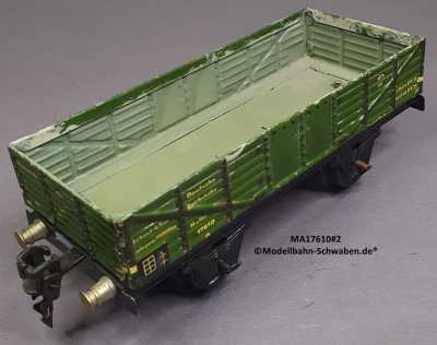 Märklin 17610 Spur 0, Blech Offener Güterwagen, grün, Länge 165 mm