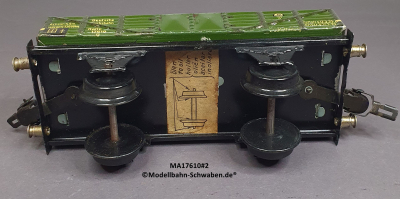Märklin 17610 Spur 0, Blech Offener Güterwagen, grün, Länge 165 mm