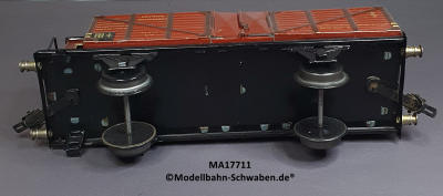 Märklin 17711 Spur 1, Offener Güterwagen, mit Bremserhaus und Klapptüren, rotbraun, 270 mm