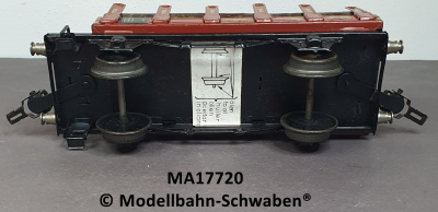 Märklin 17720 Spur 0, Blech, Rungenwagen, BrHs, bel.m.Holz, rotbraun, DR, Länge 165 mm