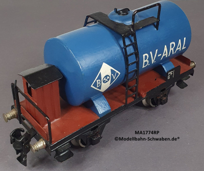 Märklin 1774 Spur 0, Kesselwagen m.BrH. ARAL, blau, Replik