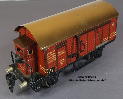 Märklin 17910B Spur 0, Blech Gepäckwagen m.BrH, Zugschlussbeleuchtung, rotbraun