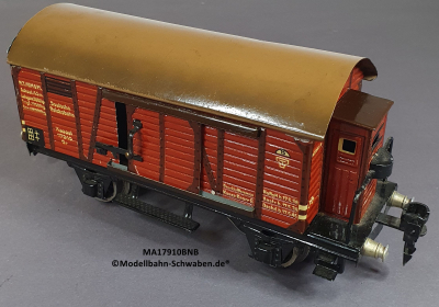 Märklin 17910B Spur 0, Blech Gepäckwagen m.BrH, Zugschlussbeleuchtung, rotbraun