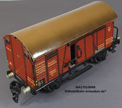Märklin 17910B Spur 0, Blech Gepäckwagen m.BrH, Zugschlussbeleuchtung, rotbraun