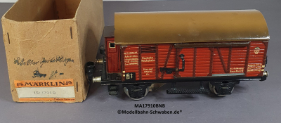 Märklin 17910B Spur 0, Blech Gepäckwagen m.BrH, Zugschlussbeleuchtung, rotbraun