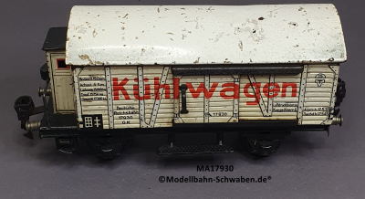 Märklin 17930 Spur 0, Blech Kühlwagen m.BrH, Schiebetüren, weiss, 185 mm