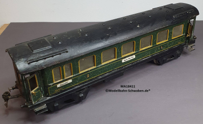 Märklin 18411 Spur 1, D-Zug Personenwagen 4-achs, 1./2.Kl., grün, 420mm