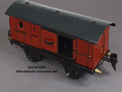 Märklin 18750 Spur 0, Blech Gepäckwagen, Schiebetüren, Rotbraun, 165 mm