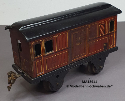 Märklin 18911 Spur 1, Gepäckwagen, J.E.V. rotbraun, um ca. 1920