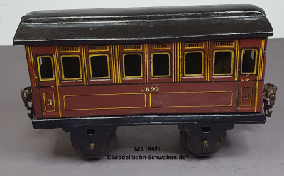 Märklin 18921 Spur 1, Personenwagen, J.E.V., 3.Kl., rotbraun, um ca. 1920