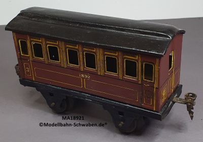 Märklin 18921 Spur 1, Personenwagen, J.E.V., 3.Kl., rotbraun, um ca. 1920