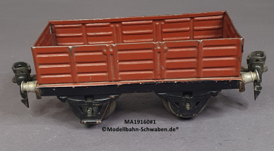 Märklin 19160 Spur 0, Blech, Offener Güterwagen, Bz. ab 1930, rotbraun, 130 mm