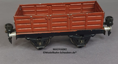 Märklin 19160 Spur 0, Blech, Offener Güterwagen, Bz. ab 1930, rotbraun, 130 mm