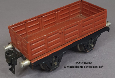 Märklin 19160 Spur 0, Blech, Offener Güterwagen, Bz. ab 1930, rotbraun, 130 mm