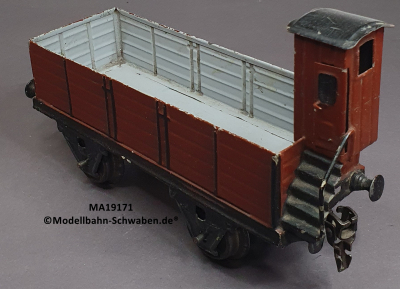 Märklin 19171 Spur 1, Offener Güterwagen, Bremserhaus, rotbraun, 200 mm