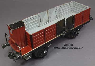 Märklin 19281 Spur 1, Offener Güterwagen, BrHs., Doppeltüren mit Riegelverschluss, Angeltüren, rotbraun, 245 mm