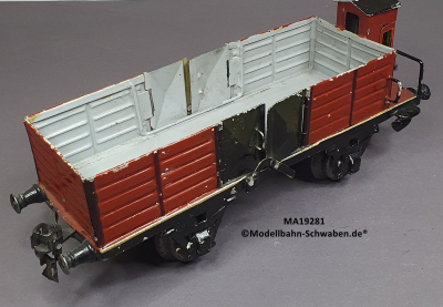 Märklin 19281 Spur 1, Offener Güterwagen, BrHs., Doppeltüren mit Riegelverschluss, Angeltüren, rotbraun, 245 mm