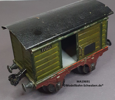 Märklin 19691 Spur 1, Viehwagen, eine Türöffnung, ohne Aufschrift, grün, 150 mm