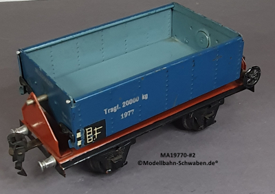 Märklin 19770 Spur 0, Blech Kippwagen, ab ca.1934, blau, 165 mm