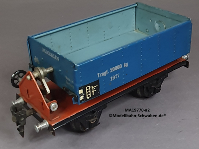 Märklin 19770 Spur 0, Blech Kippwagen, ab ca.1934, blau, 165 mm