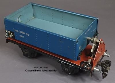 Märklin 19770 Spur 0, Blech Kippwagen, ab ca.1934, blau, 165 mm