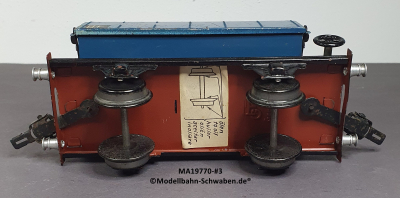 Märklin 19770 Spur 0, Blech Kippwagen, ab ca.1934, blau, 165 mm