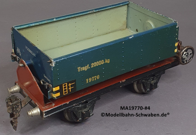 Märklin 19770 Spur 0, Blech Kippwagen, ab ca.1934, blau, 165 mm