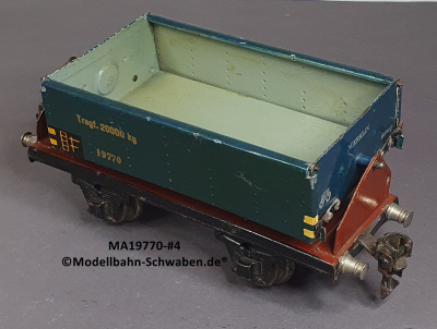 Märklin 19770 Spur 0, Blech Kippwagen, ab ca.1934, blau, 165 mm
