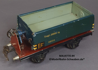 Märklin 19770 Spur 0, Blech Kippwagen, ab ca.1934, blau, 165 mm