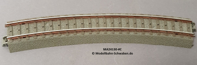 Märklin 24130 C-Gleis Gebogen R1 = 360 mm / 30°, Rostnachbildung