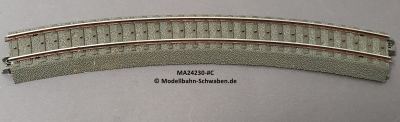 Märklin 24230 C-Gleis Gebogen R2 = 437,5 mm / 30°, Rostnachbildung