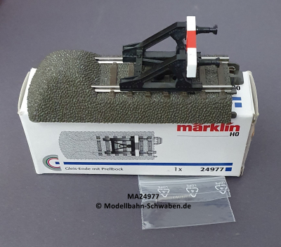 Märklin 24977 C-Gleisende mit Prellbock, Länge 77,5 mm + 5 mm, OVP