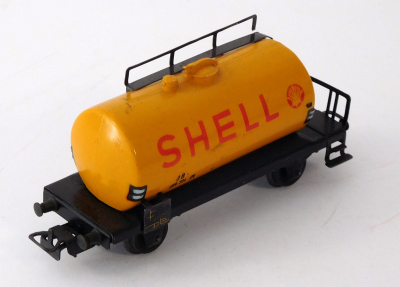 Märklin 304 H0 Kesselwagen Shell, 599 304, gelb, DB, 1952-1954