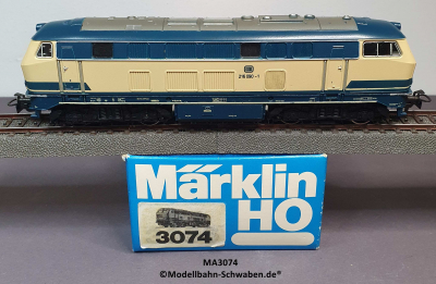 Märklin 3074 H0 Diesellok beige/blau, BR 216 090-1, DB, OVP