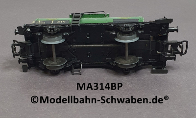Märklin 314BP H0 Kesselwagen, BP, BN 314, Bremserhaus, Guss, Bz ca. ab 1949
