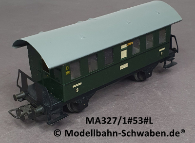 Märklin 327/1 H0 Personenwagen Donnerbüchse, 3.Kl., Blech, BN 327/1, Bz ab 1953