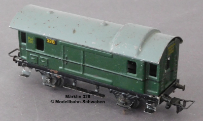 Märklin 328 H0 Blech Personenzug Gepäckwagen, Bauzeit 1947-1950