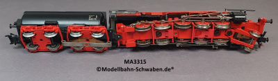 Märklin 3315 H0 Schlepptenderlok BR 50 3143, Rauch, DB, OVP
