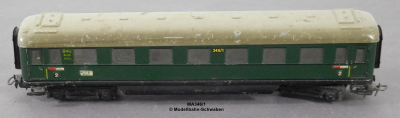 Märklin 346/1 H0 Blech D-Zug-Schürzenwagen, 2. Kl. B4ü, Bz.1954