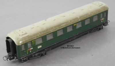 Märklin 346/1 H0 Blech D-Zug-Schürzenwagen, 2. Kl. B4ü, Bz.1954