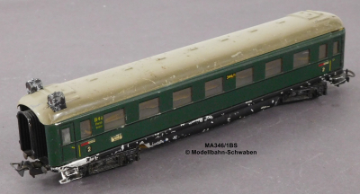Märklin 346/1BS H0 Blech Schnellzugwagen mit Schlussleuchten, 2. Kl. B4ü, Bz.1951