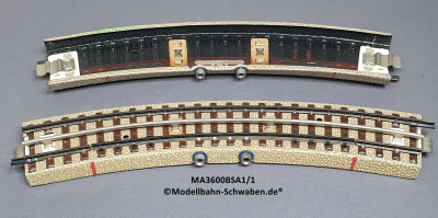 Märklin 3600BSA1/1 H0 M-Kontakt Gleis, gebogen, 188mm
