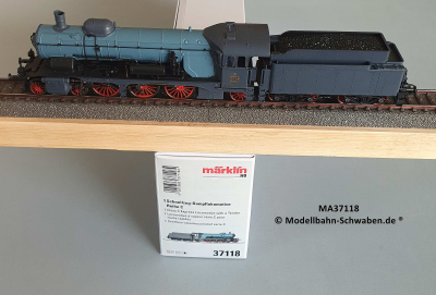 Märklin 37118 H0 Dampf Tenderlok, Reihe C, BN 2028, K.W.St.E., OVP, MFX+, Sound